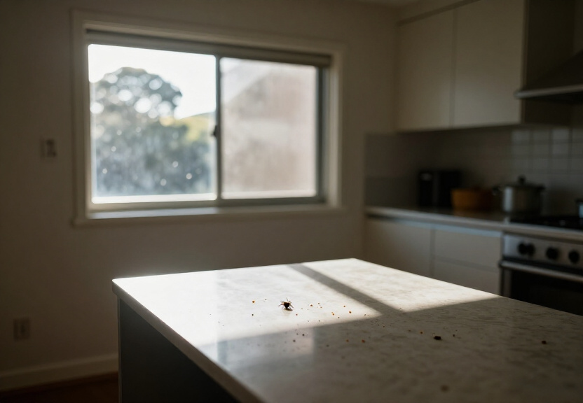 Rodent droppings and nesting material in a Putney roof space